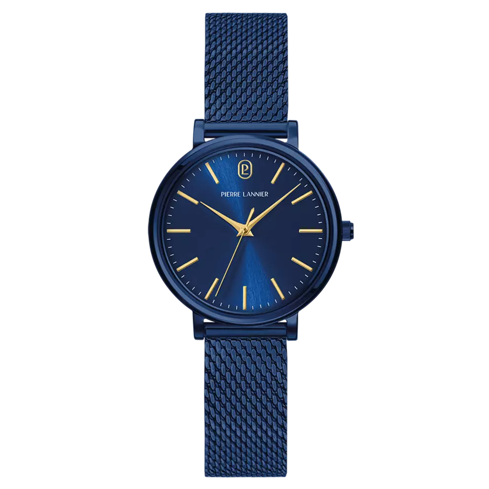 Montre Femme Pierre Lannier ESSENTIAL, acier PVD bleu 088G869