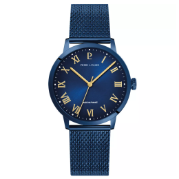 Montre Homme Pierre Lannier INTERVAL, acier PVD bleu 256G469