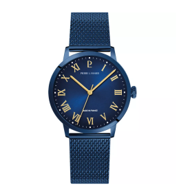 Montre Homme Pierre Lannier INTERVAL, acier PVD bleu 256G469