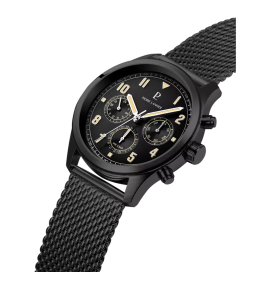 Montre Homme Pierre Lannier Aviateur 258M439 - Multifonction Noir & Or  Meta