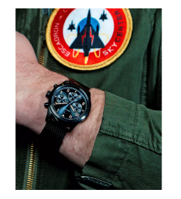 Montre Homme Pierre Lannier Aviateur 258M439 - Multifonction Noir & Or  Meta