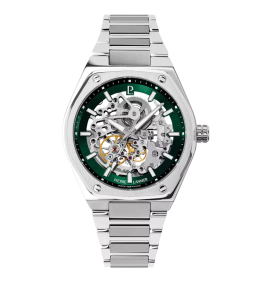 Montre Homme Pierre Lannier COPILOTE, Automatique en acier cadran vert 308G171