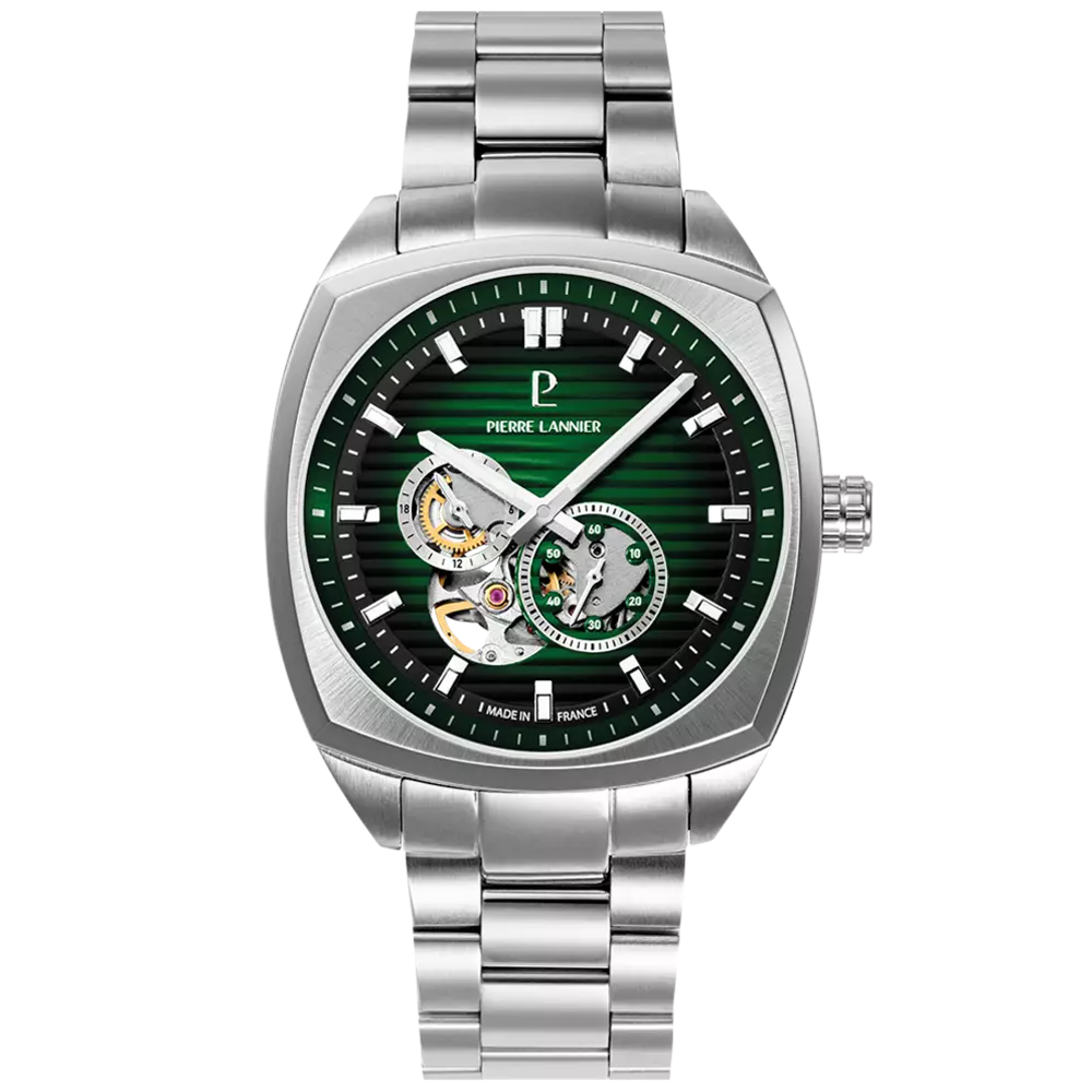 Montre Homme Pierre Lannier ARCADIUS, Automatique en acier et cadran vert 328F171