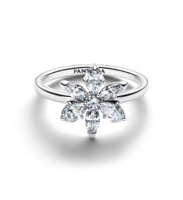 Bague Pandora Herbier Blanc Scintillant - Argent 925/1000