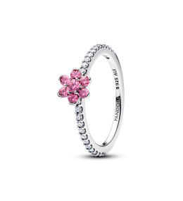 Bague Pandora fleur rose scintillante en argent 925/1000, 194499C02