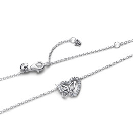 Collier Pandora Moments Cœur et Papillon Entrelacés - Argent 925/1000