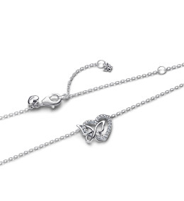 Collier Pandora Moments Cœur et Papillon Entrelacés - Argent 925/1000