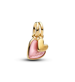 Charm pendentif Pandora rose mère et fille séparable en métal doré or jaune 585/1000, 763766C01