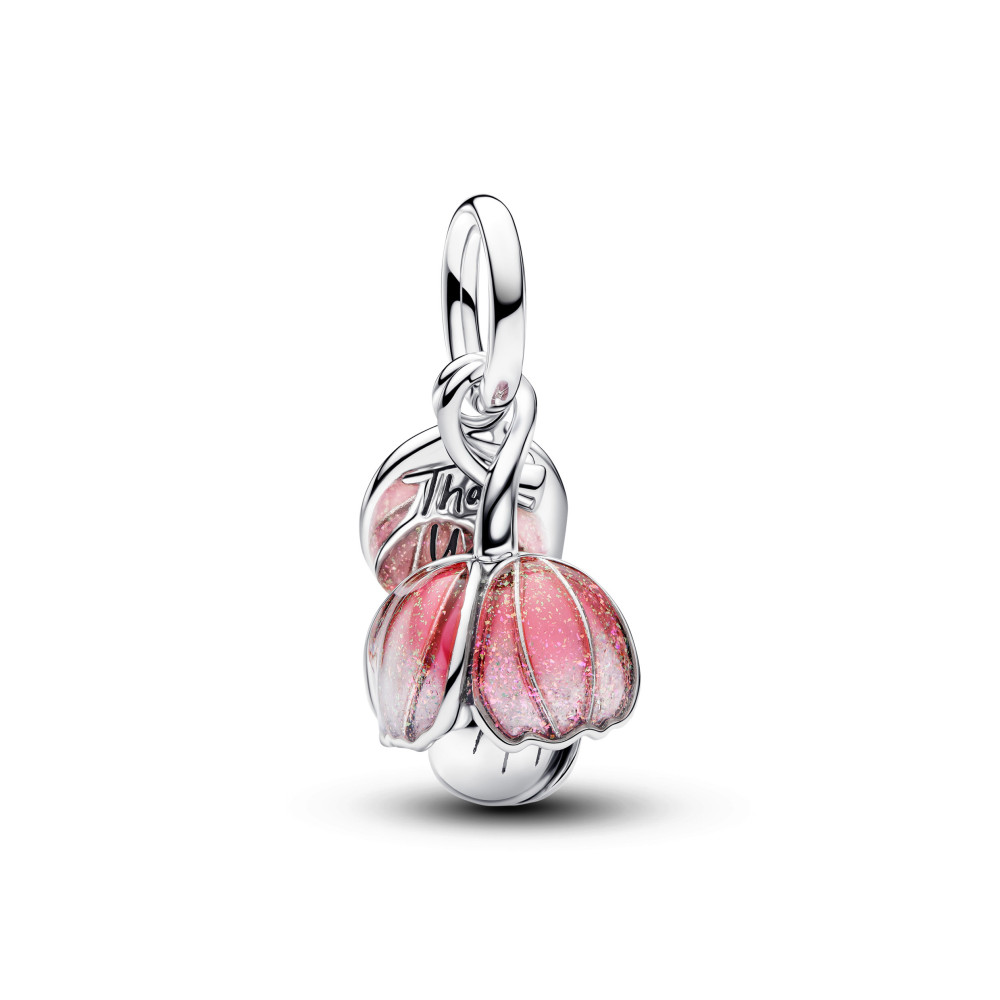 Charm pendentif Pandora fleur bicolore en argent 925/1000 et métal doré or jaune 585/1000, 764453C01
