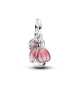 Charm pendentif Pandora fleur bicolore en argent 925/1000 et métal doré or jaune 585/1000, 764453C01