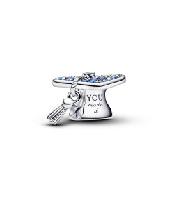 Charm Pandora Chapeau de Remise de Diplôme Bleu 2026 - Argent 925/1000