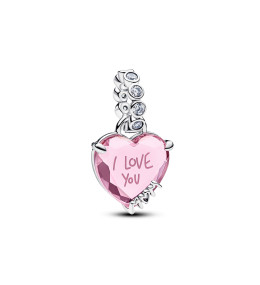 Charm pendentif Pandora Moments "Je t'aime Maman" en argent 925/1000, 794464C01