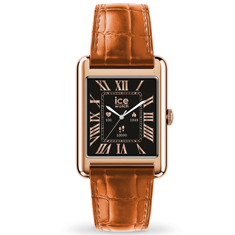 Montre ICE WATCH ICE TKS 2.0 RECTANGULAIRE 1.41, ROSE-GOLD COGNAC, 025383