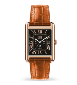 Montre ICE WATCH ICE TKS 2.0 RECTANGULAIRE 1.41, ROSE-GOLD COGNAC, 025383