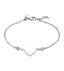 Bracelet Lotus Style Old money, coeur en acier et cristaux LS2558-2/1