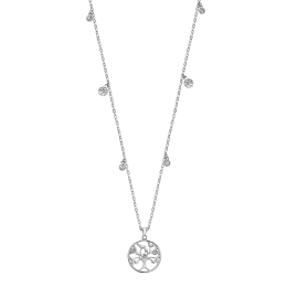 Collier Lotus Style Old money, arbre de vie en acier et cristaux LS2600-1/1