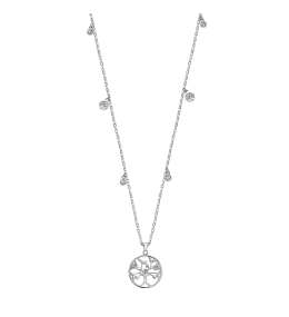 Collier Lotus Style Old money, arbre de vie en acier et cristaux LS2600-1/1