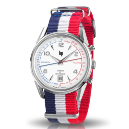 Montre Homme Lip , Courage sapeurs pompiers, 40 mm, quartz, acier et nato 670011