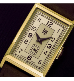 Montre Mixte LIP Churchill T18 - Acier Doré & Cuir Marron - 671014