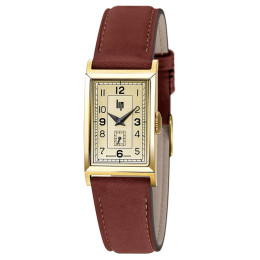 Montre Mixte Lip Churchill T18, 38,5 X 21,2 mm, quartz, acier et cuir 671014