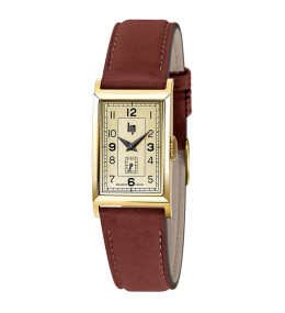 Montre Mixte Lip Churchill T18, 38,5 X 21,2 mm, quartz, acier et cuir 671014