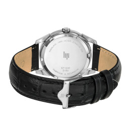 Montre Homme LIP Himalaya 40 mm - Petite Seconde & Cuir Noir - 671240