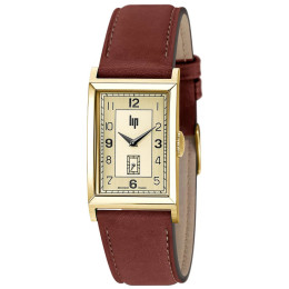 Montre homme Lip Churchill T24, 41,5 X 23,5 mm, quartz, acier et cuir 671277