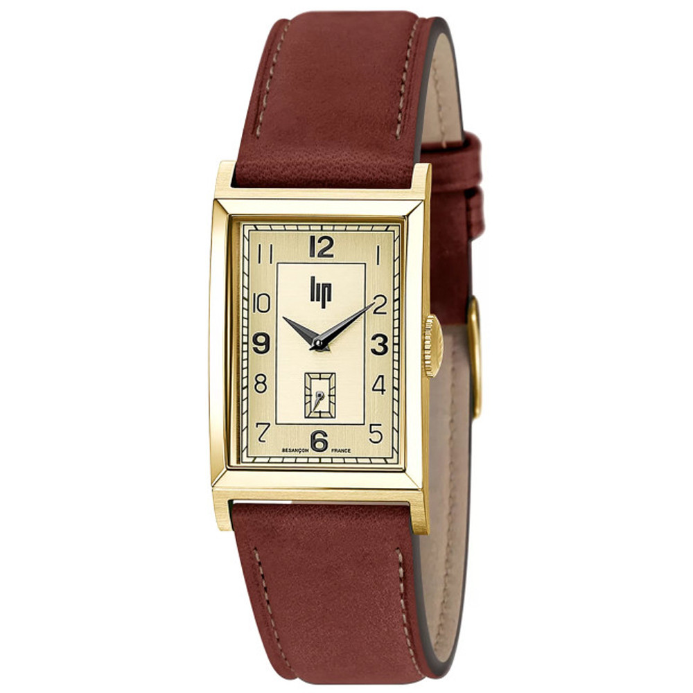 Montre homme Lip Churchill T24, 41,5 X 23,5 mm, quartz, acier et cuir 671277