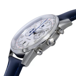 Montre Homme LIP Himalaya Chronographe - Acier & Cuir Bleu - 671593
