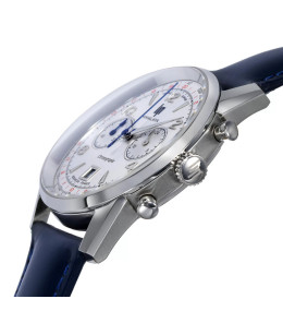 Montre Homme LIP Himalaya Chronographe - Acier & Cuir Bleu - 671593