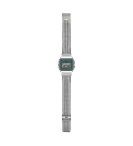 Montre Casio Iconic A158WEM-3EF - Digital Vintage & Maille Acier