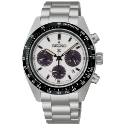 Montre homme Seiko Prospex, Speedtimer, chronographe quartz solaire en acier, SSC961P1