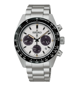 Montre homme Seiko Prospex, Speedtimer, chronographe quartz solaire en acier, SSC961P1