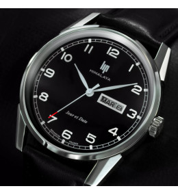 Montre Homme LIP Himalaya 671721 - Jour & Date - Cuir Noir
