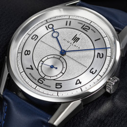 Montre Homme LIP Himalaya 671727 - Petite Seconde - Cuir Bleu & Saphir