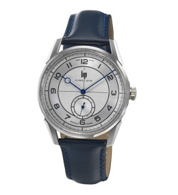 Montre Homme Lip Himalaya, 40 mm, Petite seconde, acier et cuir 671727