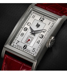 Montre Mixte LIP Churchill T18 671943 - Cuir Rouge & Acier