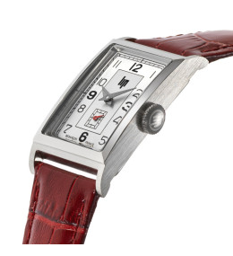 Montre Mixte LIP Churchill T18 671943 - Cuir Rouge & Acier