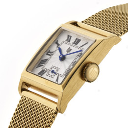 Montre Femme LIP Churchill C18 671943 - Carrée Dorée & Maille Milanaise