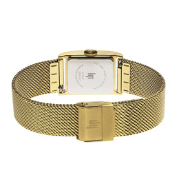 Montre Femme LIP Churchill C18 671943 - Carrée Dorée & Maille Milanaise