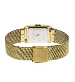 Montre Femme LIP Churchill C18 671943 - Carrée Dorée & Maille Milanaise