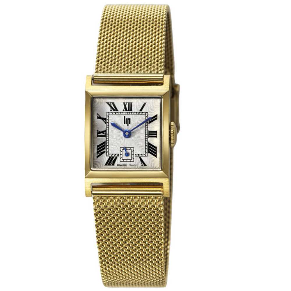 Montre Femme Lip Churchill C18, 21 X 21 mm, quartz, acier PVD jaune 671947