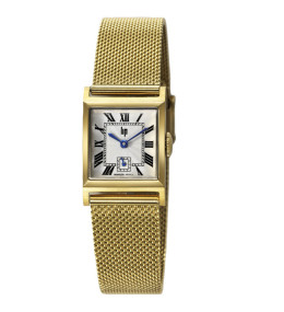 Montre Femme Lip Churchill C18, 21 X 21 mm, quartz, acier PVD jaune 671947