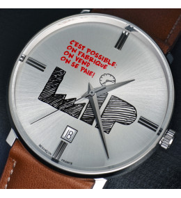 Montre Homme LIP "C'est Possible" 671956 - Acier & Cuir Camel