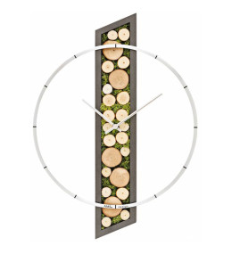 Pendule murale AMS en Aluminium et bois 9607