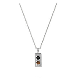 Collier Jourdan Bijoux Remus Oeil de tigre, Acier JH100023N