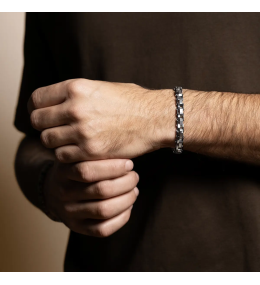 Bracelet Homme Jourdan Elias - Acier & PVD Noir - JH100035B