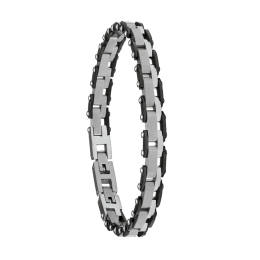 Bracelet Jourdan Bijoux Elias en Acier et Acier PVD noir JH100035B