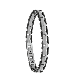 Bracelet Jourdan Bijoux Elias en Acier et Acier PVD noir JH100035B