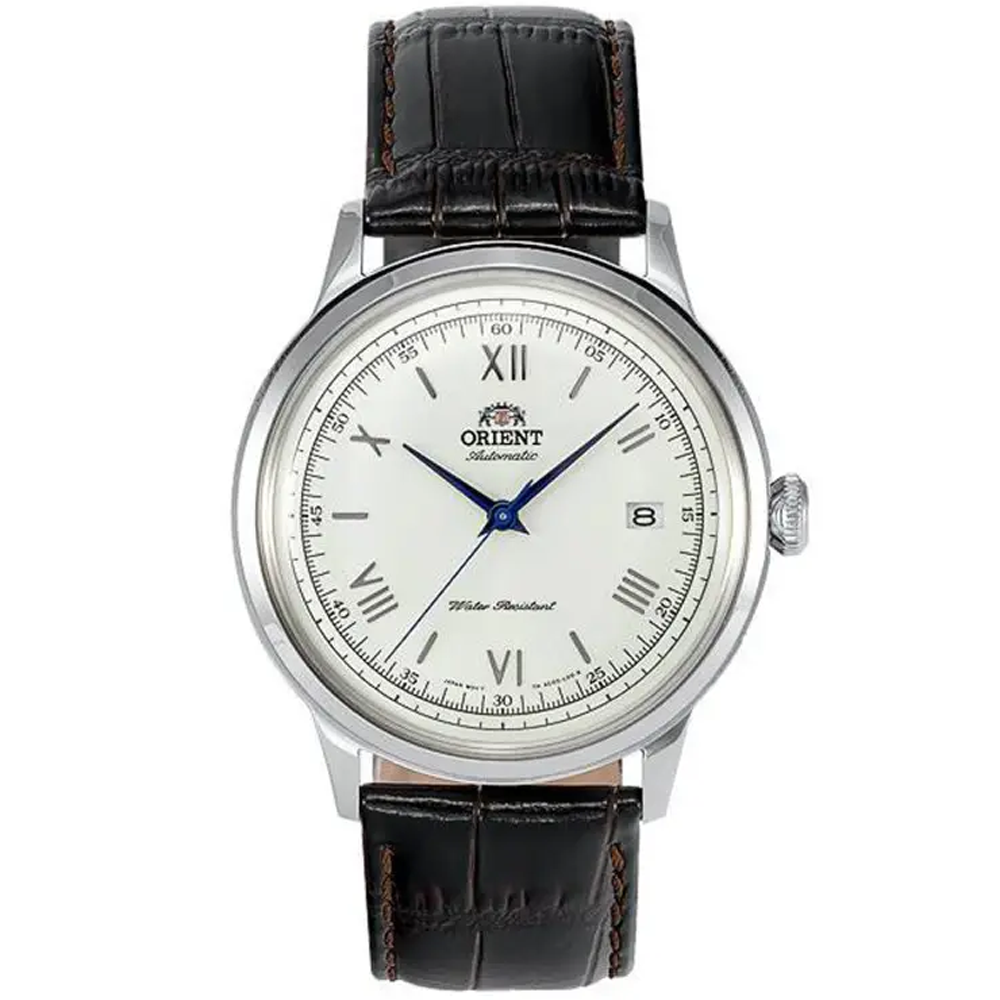 Montre Homme Orient, Automatique, Bambino 40,5 MM en acier et bracelet cuir TAC00009W0